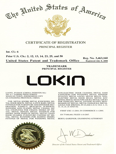 乐肯美国注册证书